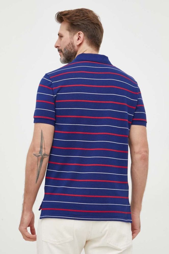 Бавовняне поло Polo Ralph Lauren колір синій візерунок (3276700) фото 3