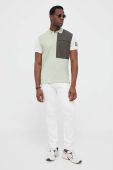 Бавовняне поло Pepe Jeans Lambert колір зелений візерунок