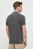Бавовняне поло Pepe Jeans Oliver колір сірий однотонне