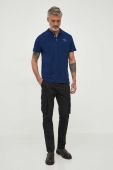 Бавовняне поло Pepe Jeans колір синій однотонний