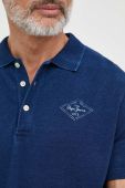 Бавовняне поло Pepe Jeans колір синій однотонний