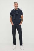 Бавовняне поло Pepe Jeans LARRY колір синій однотонне