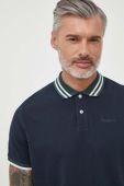 Бавовняне поло Pepe Jeans LARRY колір синій однотонне