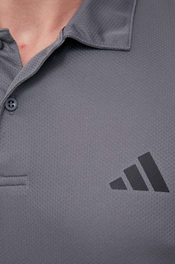 Поло для тренувань adidas Performance Train Essentials колір сірий однотонне фото 5