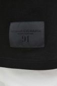 Бавовняне поло Armani Exchange колір чорний з аплікацією (3351686)