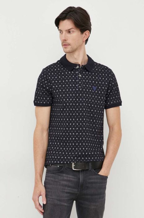 Поло Guess чоловічий колір синій візерунок (3547018)