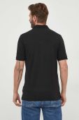 Поло Guess чоловічий колір чорний однотонний (3547038)