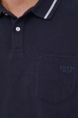 Бавовняне поло Guess колір синій однотонний (3605974)