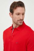 Бавовняне поло Tommy Hilfiger колір червоний однотонний (3591556)