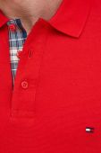 Бавовняне поло Tommy Hilfiger колір червоний однотонний (3591556)