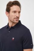 Поло Tommy Hilfiger чоловічий колір синій з аплікацією