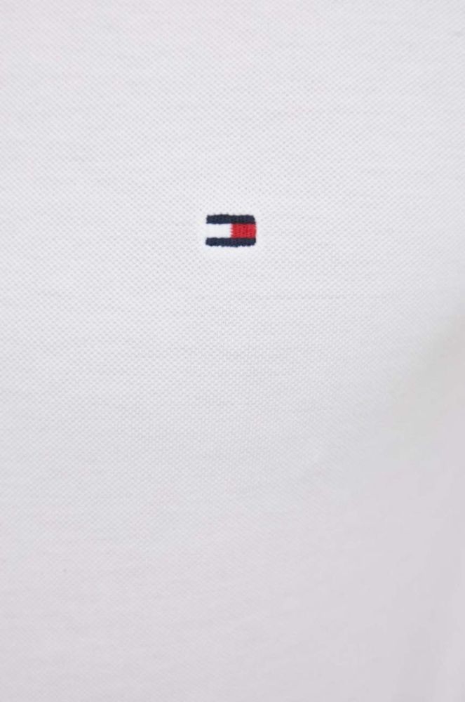 Бавовняне поло Tommy Hilfiger колір білий однотонний (3512380) фото 5
