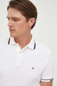 Поло Tommy Hilfiger чоловічий колір білий однотонний (3533970)