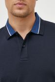 Бавовняне поло BOSS однотонний колір темно-синій (3622040)
