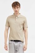 Бавовняне поло Superdry колір бежевий меланж
