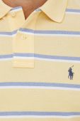 Бавовняне поло Polo Ralph Lauren колір жовтий візерунок