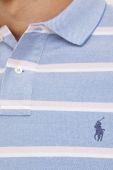 Бавовняне поло Polo Ralph Lauren візерунок колір блакитний (3430487)