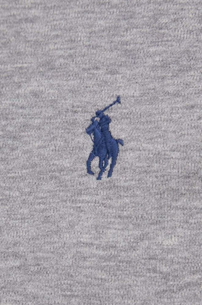 Бавовняний лонгслів Polo Ralph Lauren колір сірий меланж (3430496) фото 5