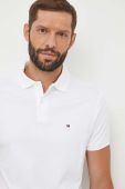 Бавовняне поло Tommy Hilfiger колір білий однотонний (3520307)