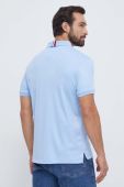 Бавовняне поло Tommy Hilfiger однотонний колір блакитний (3520292)