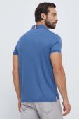 Бавовняне поло Tommy Hilfiger однотонний колір блакитний (3520297)