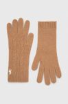 Вовняні рукавички Polo Ralph Lauren колір бежевий
