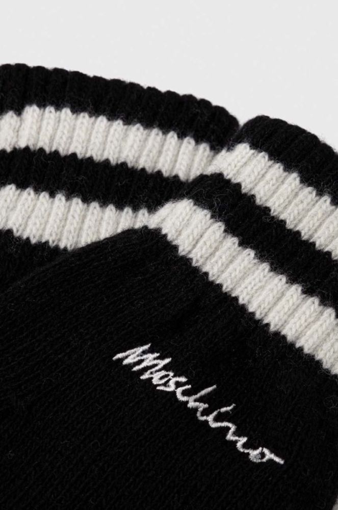 Вовняні рукавички Moschino колір чорний (3598347) фото 2