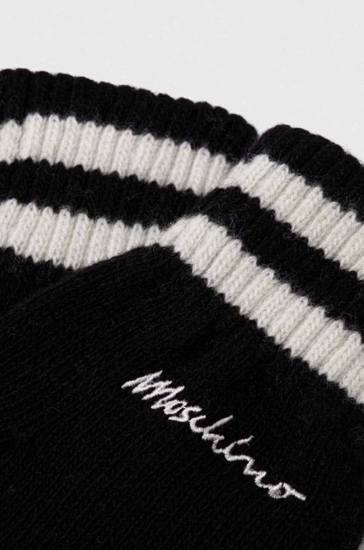 Вовняні рукавички Moschino колір чорний (3598347) фото 2