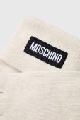 Кашемірові рукавички Moschino колір бежевий