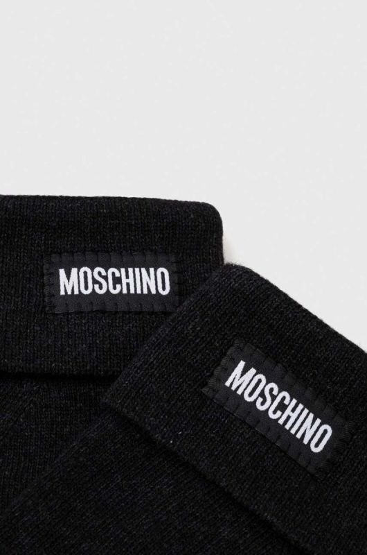 Кашемірові рукавички Moschino колір чорний фото 2