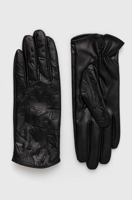 Рукавички Armani Exchange жіночі колір чорний