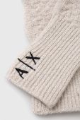 Рукавички з домішкою вовни Armani Exchange колір золотий