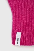 Вовняні рукавички Samsoe Samsoe колір рожевий