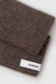 Вовняні рукавички Samsoe Samsoe колір коричневий