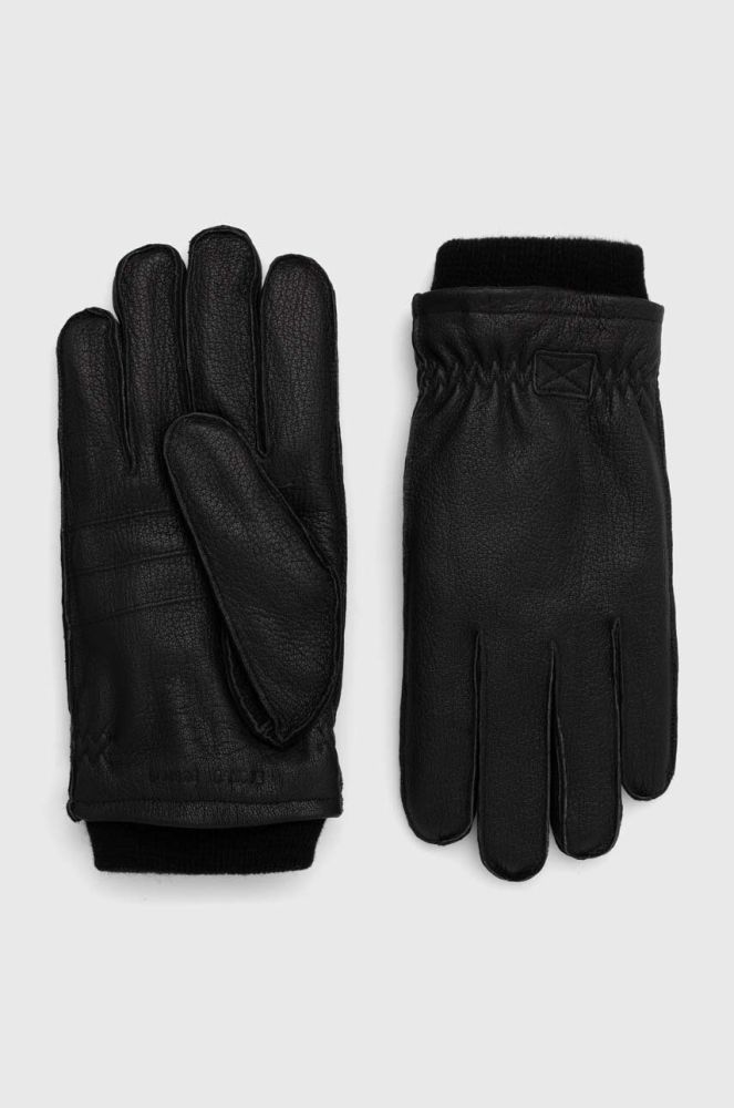 Шкіряні рукавички Samsoe Samsoe жіночі колір чорний (3635154)