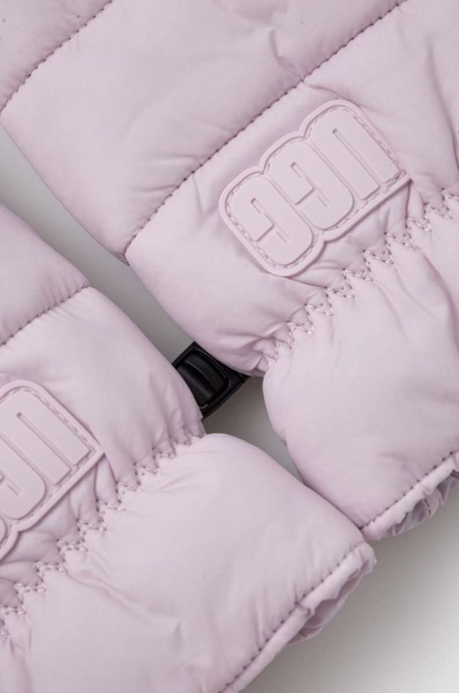 Рукавички UGG жіночі колір рожевий фото 2