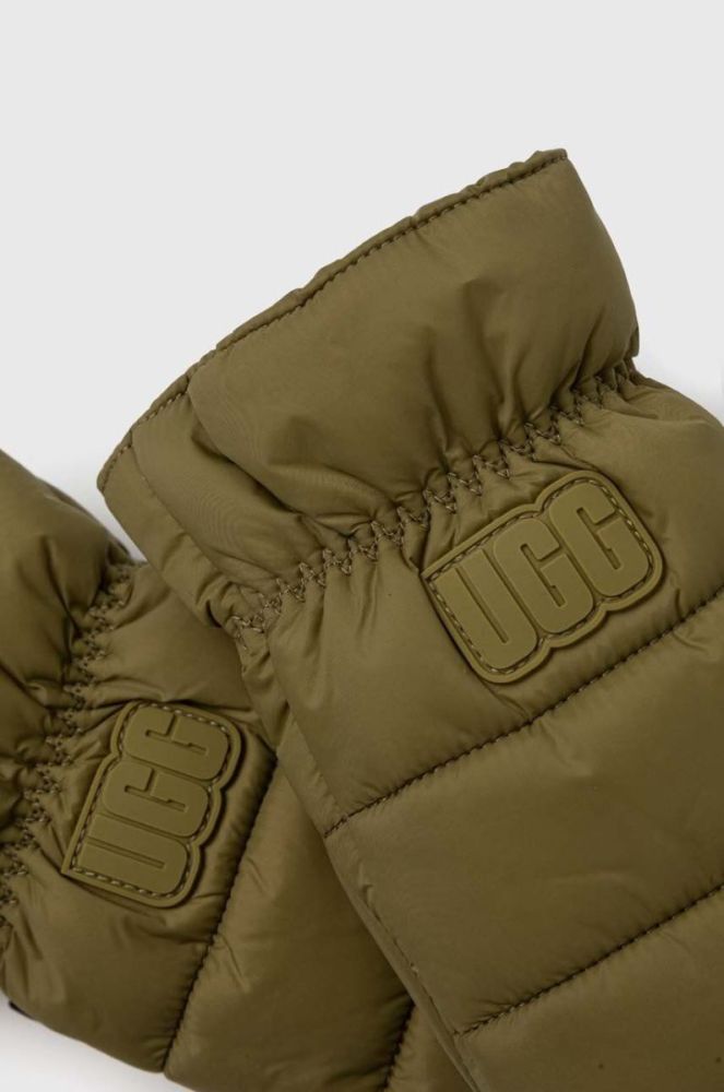 Рукавички UGG жіночі колір зелений фото 2