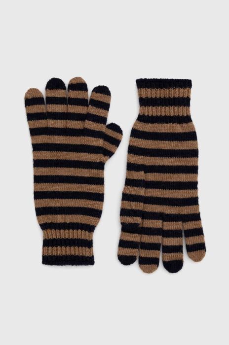 Рукавички з домішкою вовни Max Mara Leisure колір коричневий