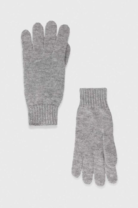 Рукавички з домішкою вовни Max Mara Leisure колір сірий