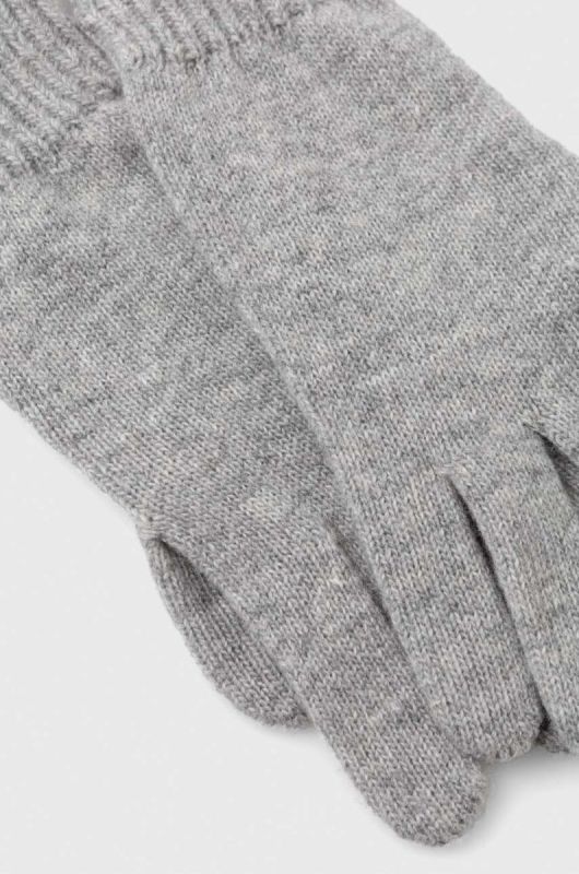 Рукавички з домішкою вовни Max Mara Leisure колір сірий фото 2