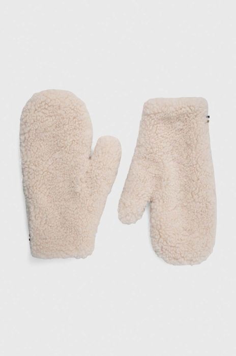 Рукавички BOSS жіночі колір бежевий