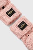 Рукавички з домішкою вовни Superdry колір рожевий