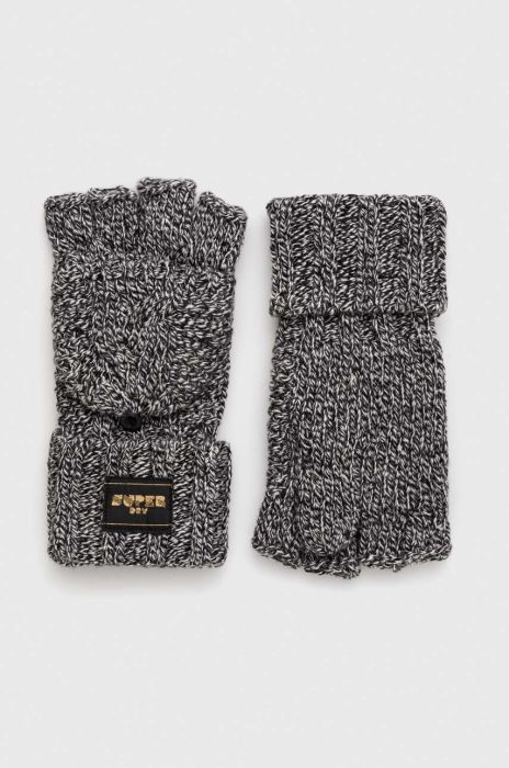 Рукавички з домішкою вовни Superdry колір чорний (3598354)