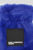 Рукавички Karl Lagerfeld Jeans жіночі колір блакитний