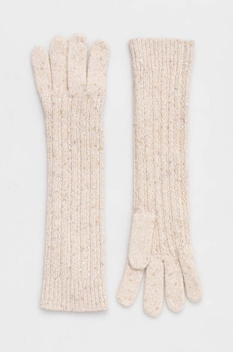 Рукавички Twinset жіночі колір бежевий