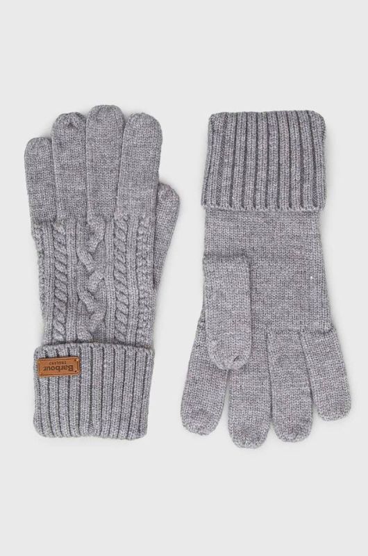 Рукавички Barbour жіночі колір сірий (3575566)