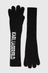 Рукавички з кашеміром Karl Lagerfeld колір чорний