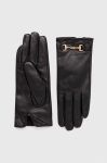 Шкіряні рукавички Morgan жіночі колір чорний (3655522)