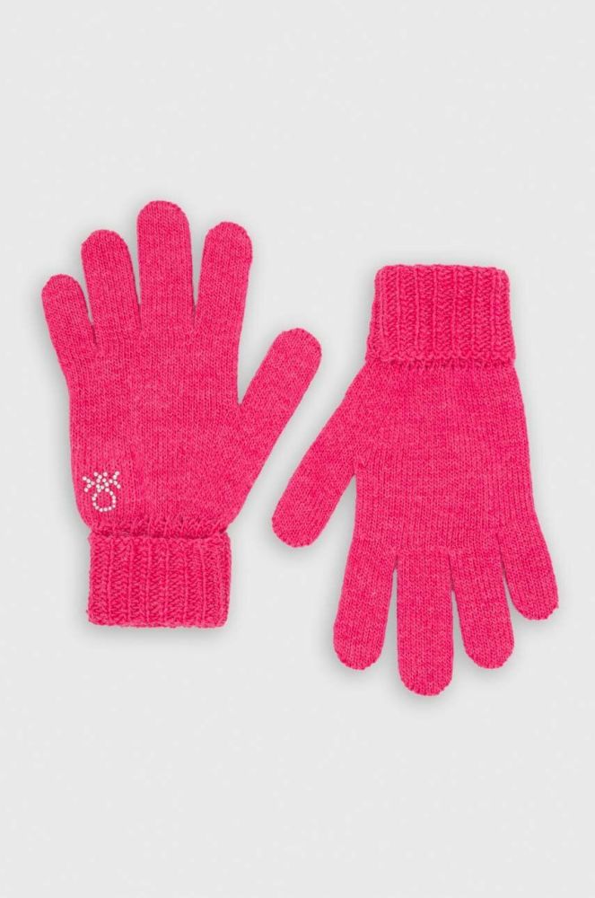 Дитячі рукавички United Colors of Benetton колір рожевий (3515793)