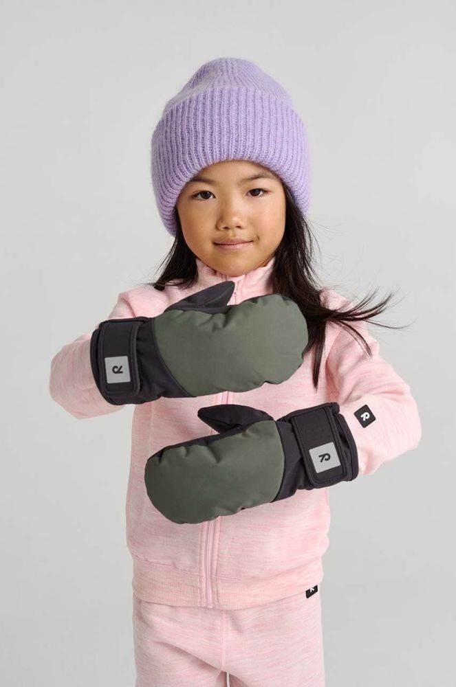 Дитячі лижні рукавички Reima Lapases колір зелений (3552547)